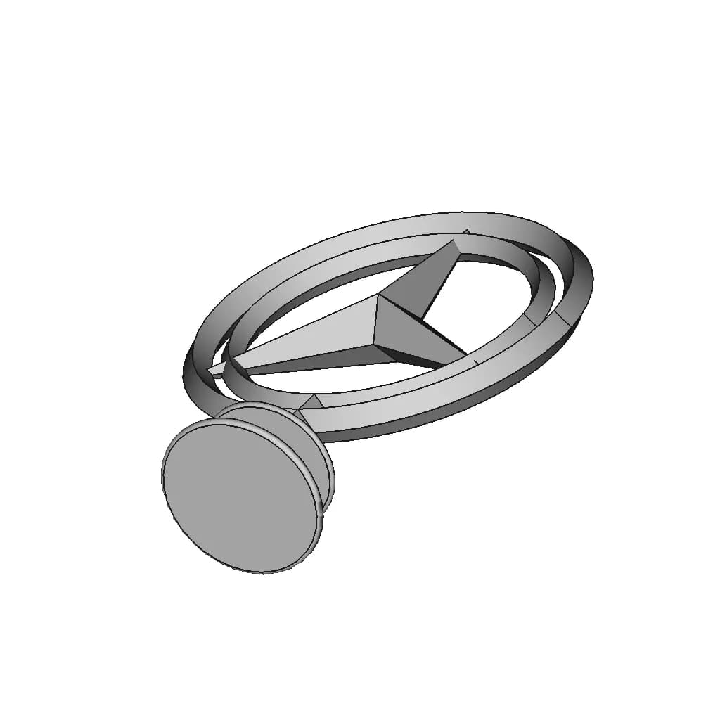#114 Emblema Mercedes | Fusion | Projeto Raiz | High-Quality CAD Model_60_30_degree_snapshot