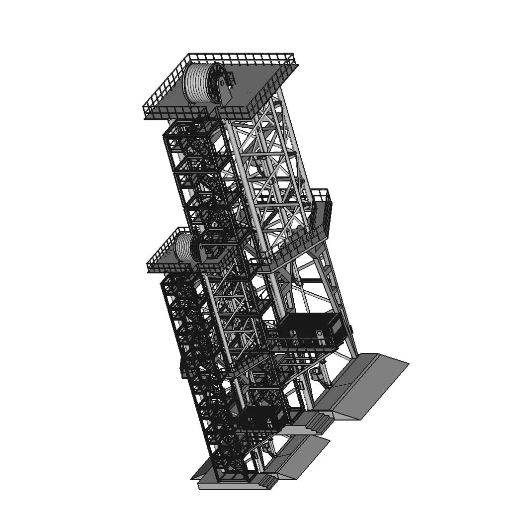 Drill Tower On X-Bow X-Stern Well Intervention Supply Vessel - Standard Mechanical Component_60_30_degree_snapshot