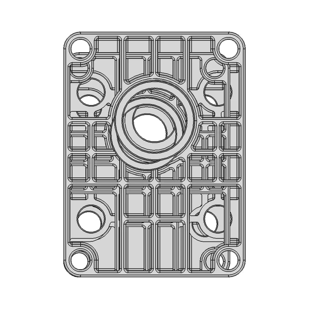 Mechanical Mounting Plate - Exercice - Downloadable CAD Representation_0_0_degree_snapshot