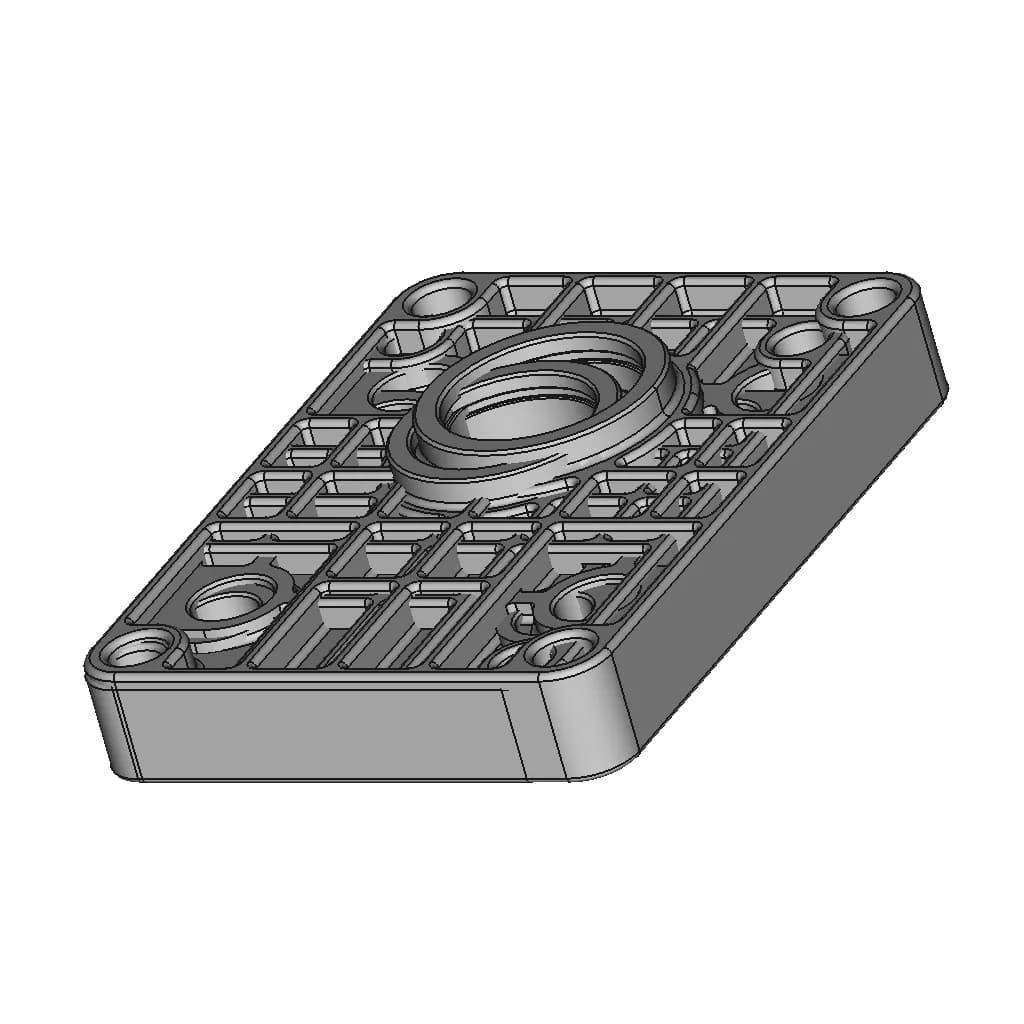 Mechanical Mounting Plate - Exercice - Downloadable CAD Representation_60_30_degree_snapshot