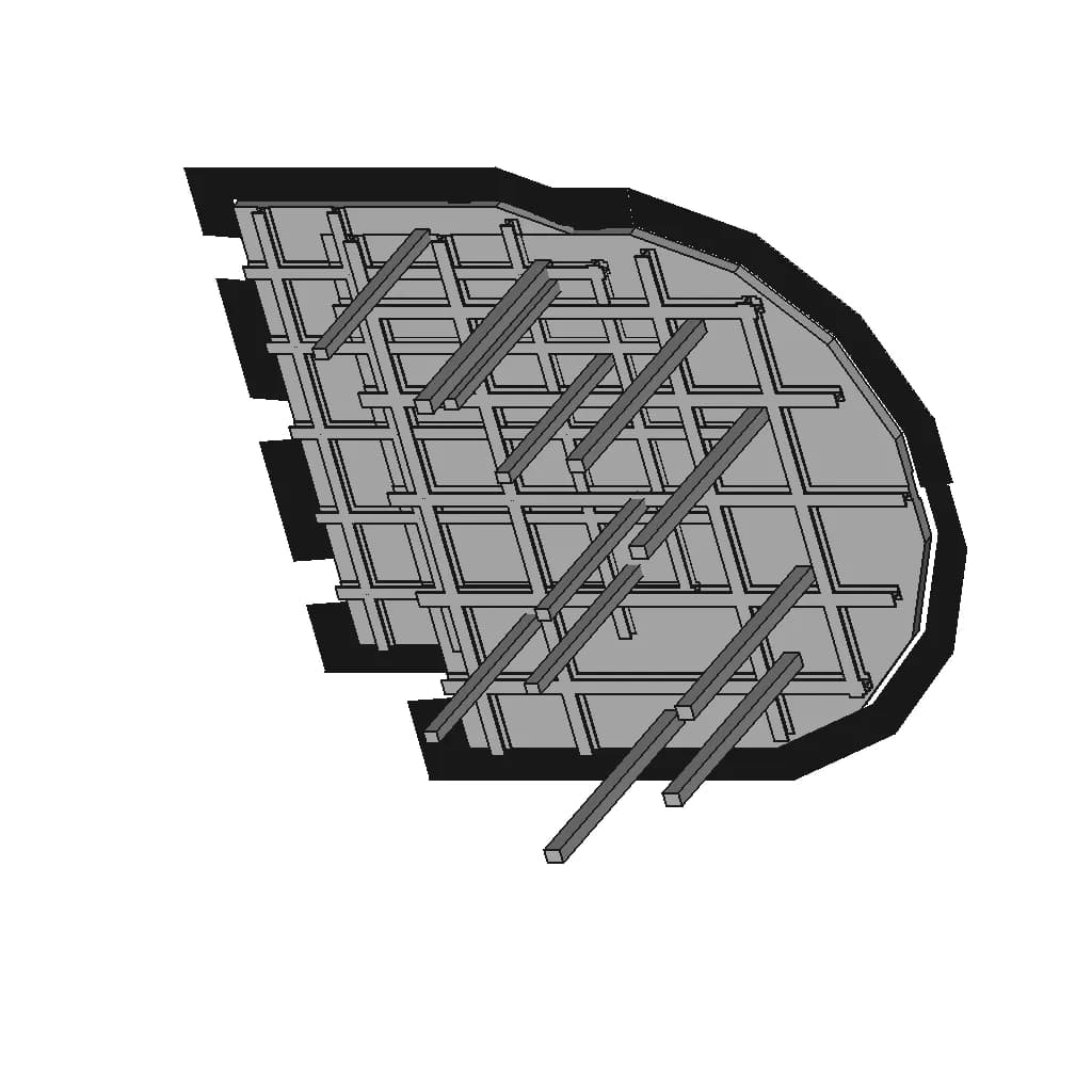 Helideck On X-Bow X-Stern Well Intervention Supply Vessel | 3D Engineering Design File_60_30_degree_snapshot