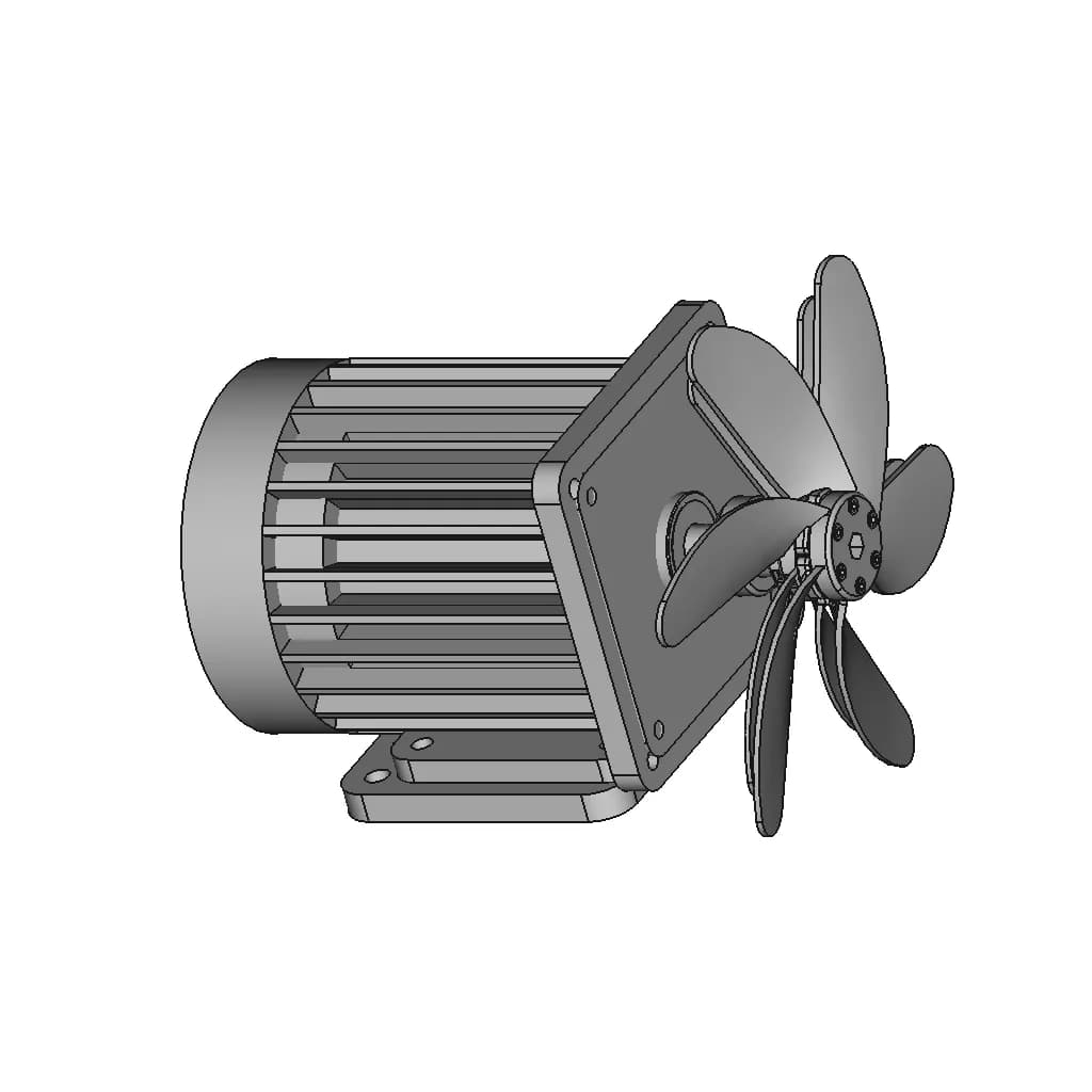Ventilatore Ad Asse Orizzontale | High-Quality CAD Model_60_30_degree_snapshot
