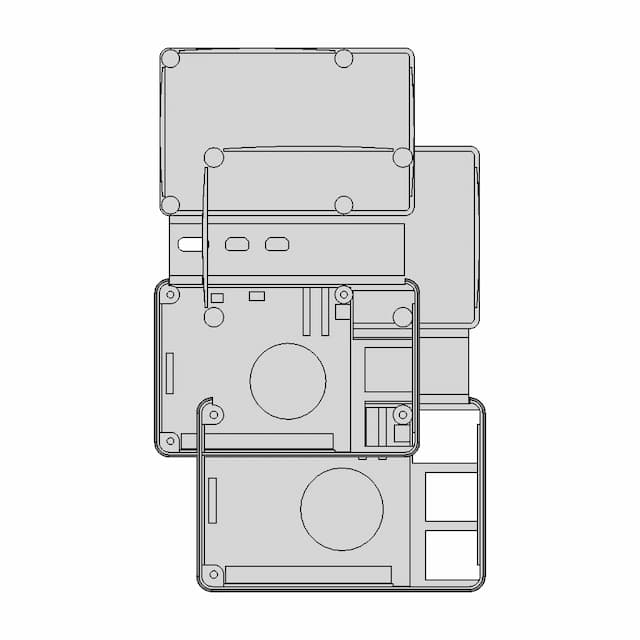 M!N!Mal 5 Ch - Raspberry Pi 5 Case - Downloadable CAD Representation