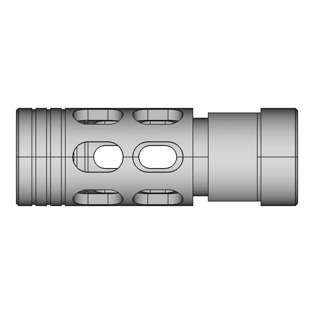 Aug A3 X3 Commando Flash Hider | 3D Engineering Design File_0_90_degree_snapshot