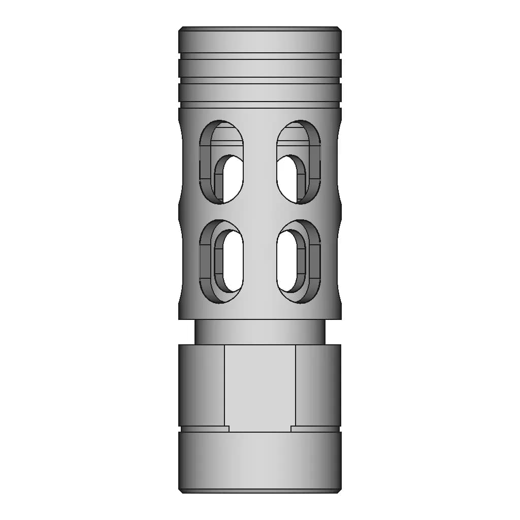 Aug A3 X3 Commando Flash Hider | 3D Engineering Design File_90_0_degree_snapshot