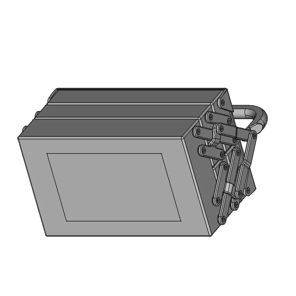 Miniature 3D Printable Cantilever Toolbox | 3D Engineering Design File_60_30_degree_snapshot
