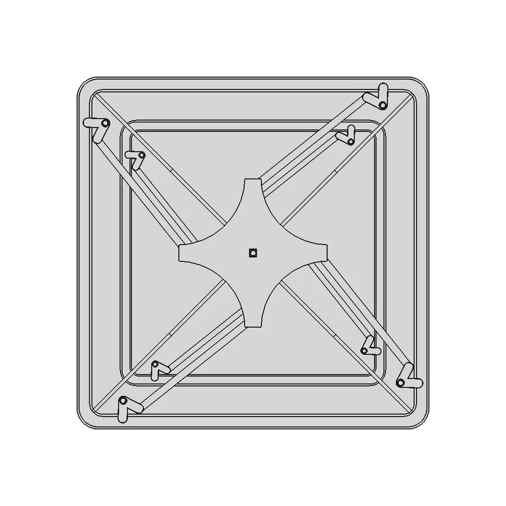 Four Point Clousure Hatch - Downloadable CAD Representation_0_0_degree_snapshot