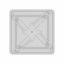 Four Point Clousure Hatch - Downloadable CAD Representation_0_0_degree_snapshot