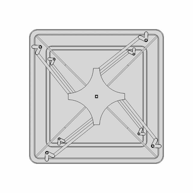 Four Point Clousure Hatch - Downloadable CAD Representation