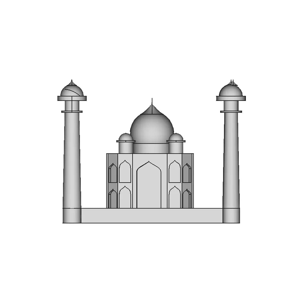 Taj Mahal | High-Quality CAD Model_0_90_degree_snapshot