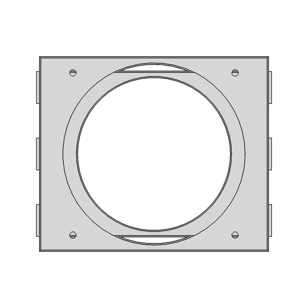 3X5.25" 120Mm Fun Front Panel - Downloadable CAD Representation_0_0_degree_snapshot