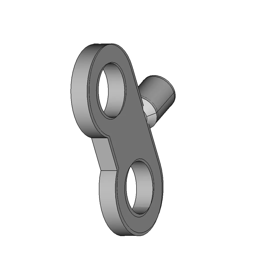 Wind-Up Toy Key Crank | High-Quality CAD Model_60_30_degree_snapshot