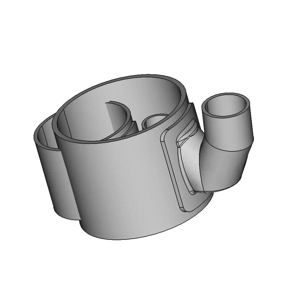 Siphon On D80 Pipe - Downloadable CAD Representation_60_30_degree_snapshot