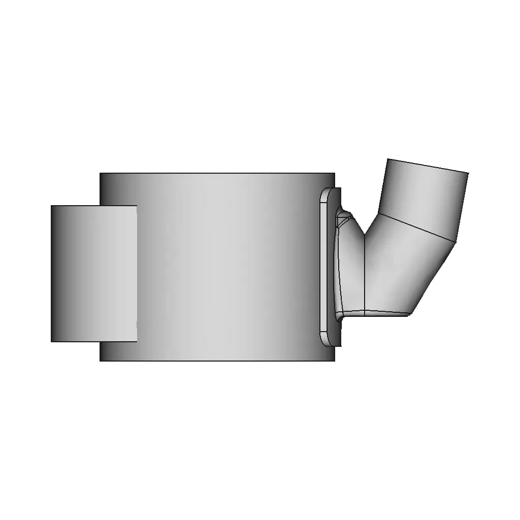 Siphon On D80 Pipe - Downloadable CAD Representation_90_0_degree_snapshot