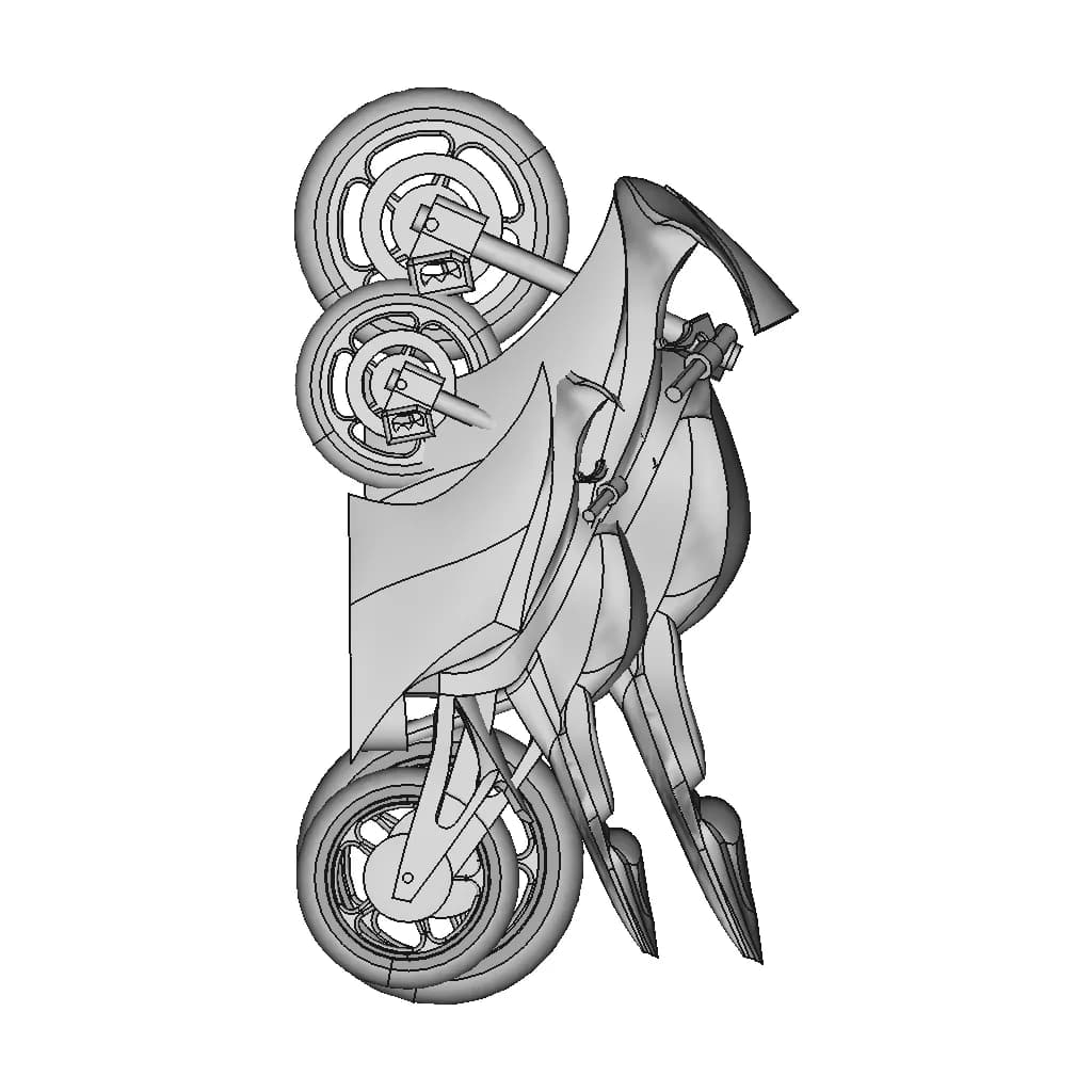 Yamaha R6 2007 Printable Model | 3D Engineering Design File_0_270_degree_snapshot