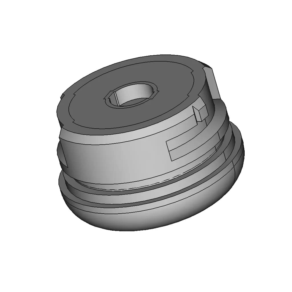 Oral-B Io Type C Connector | High-Quality CAD Model_60_30_degree_snapshot