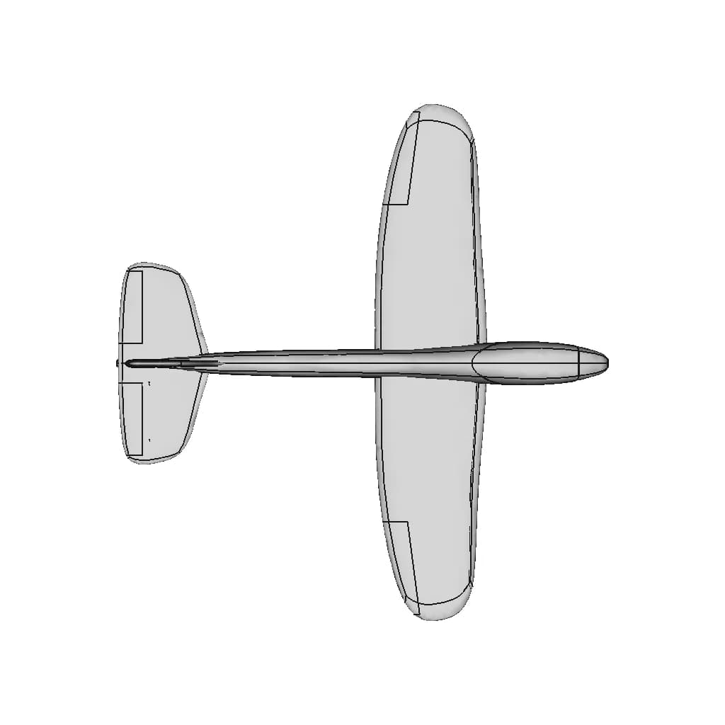 Airplane - Downloadable CAD Representation_0_0_degree_snapshot