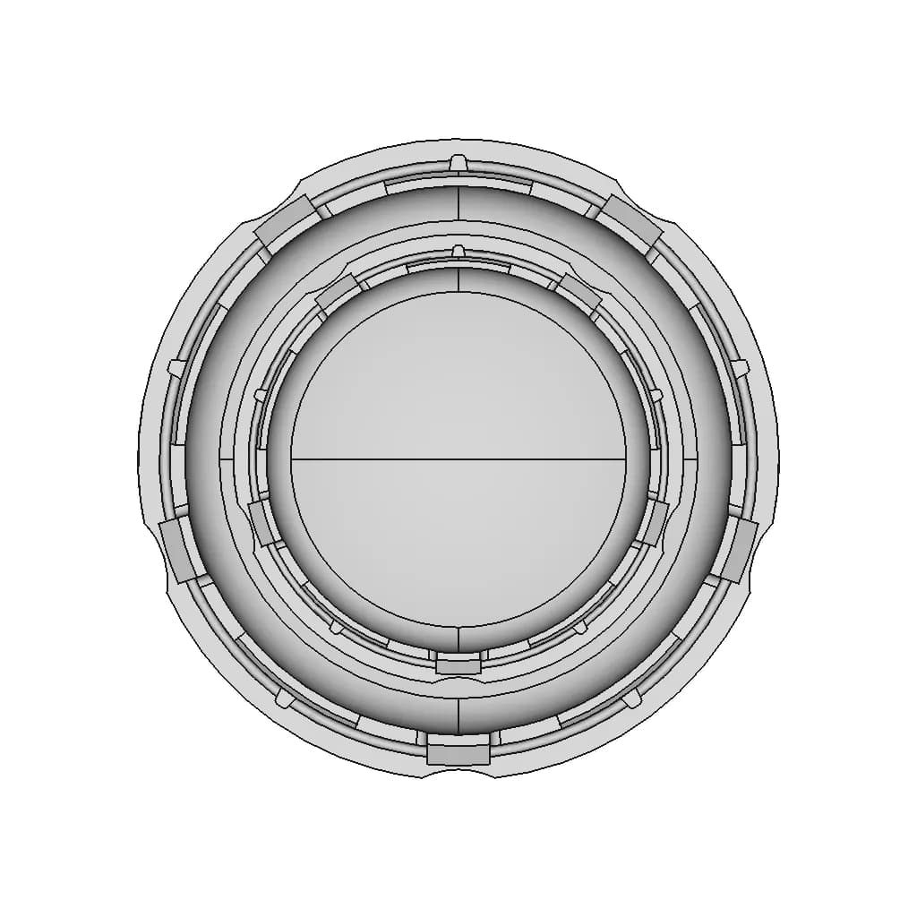 Evo Corse Dakarzero Center Cap | 3D Engineering Design File_90_0_degree_snapshot