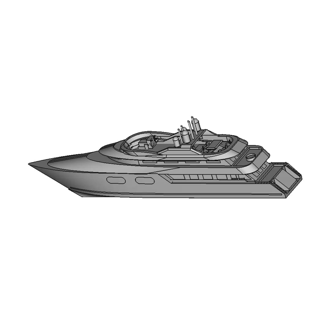 Mega Yacht | 3D Engineering Design File_60_30_degree_snapshot