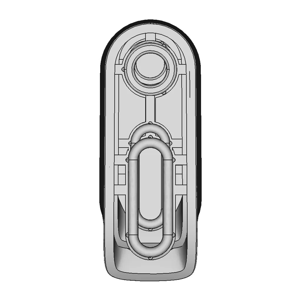 Bene - Bay Chair - Floor Glider | High-Quality CAD Model_0_0_degree_snapshot