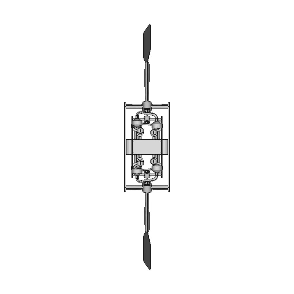Boat Pedal Mechanism - Downloadable CAD Representation_0_90_degree_snapshot