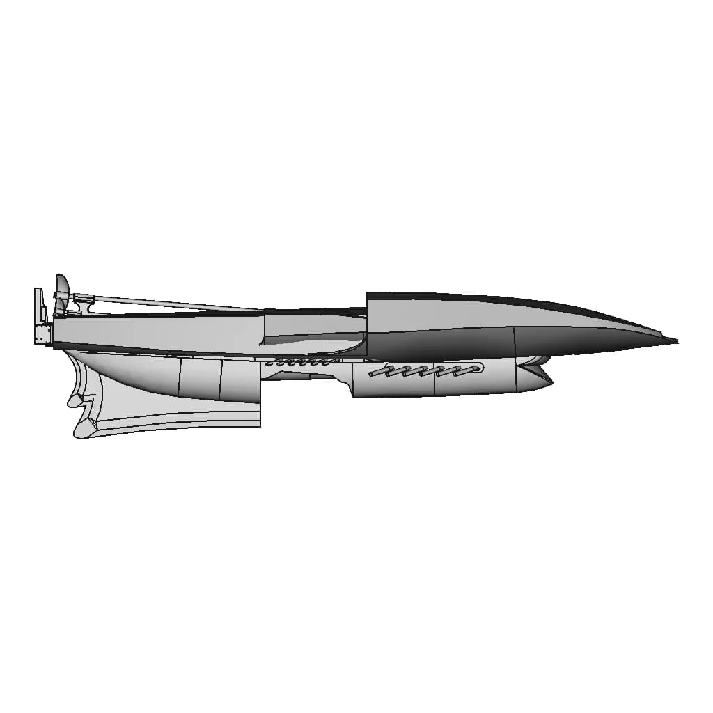 840 Aptilla Hydroplane Boat - Standard Mechanical Component_270_0_degree_snapshot