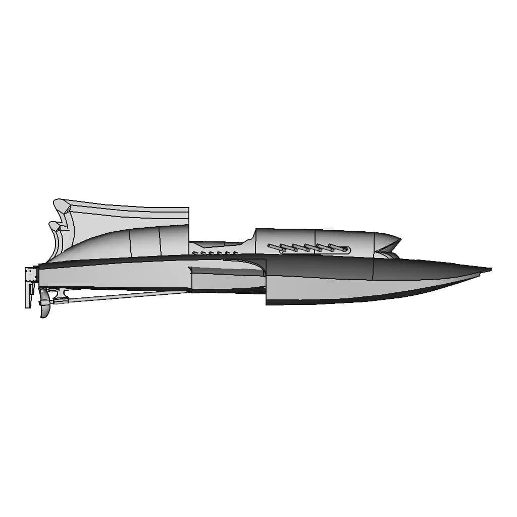 840 Aptilla Hydroplane Boat - Standard Mechanical Component_90_0_degree_snapshot