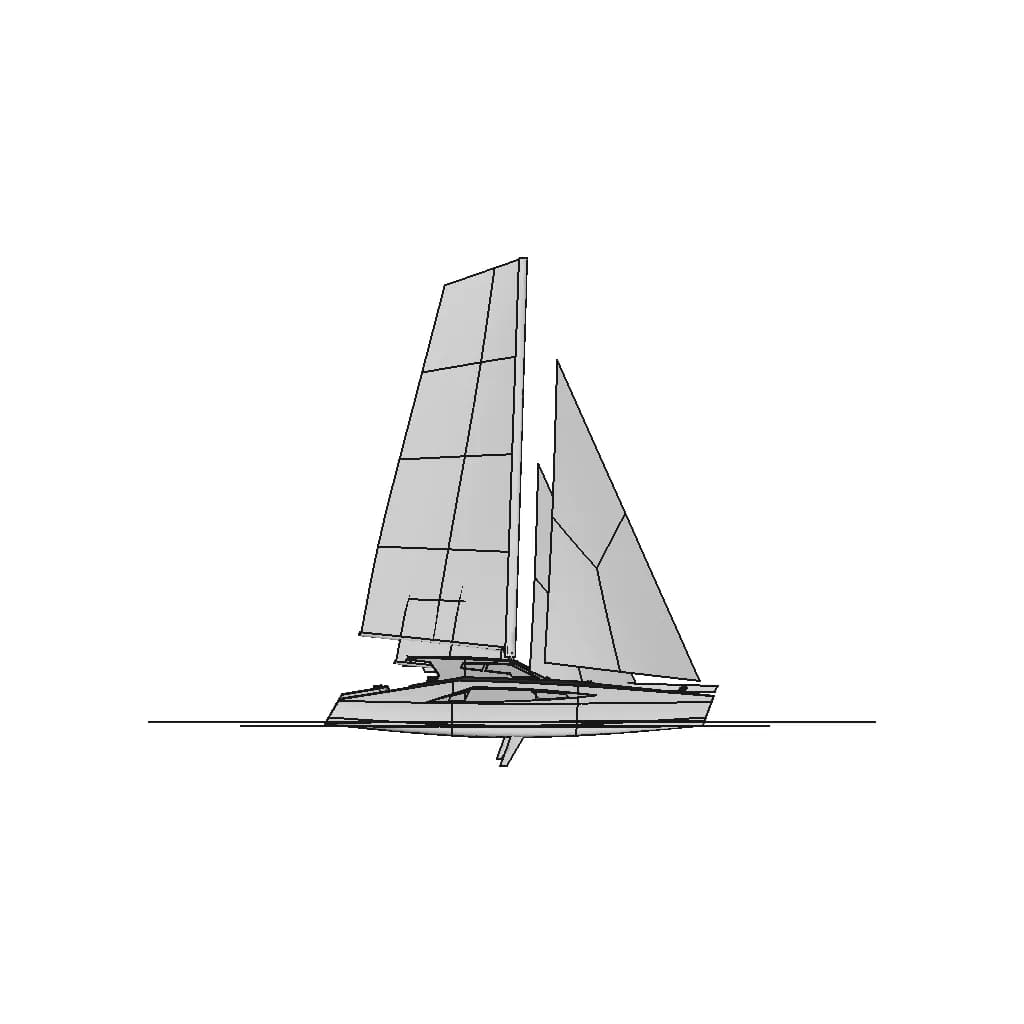 Cruising Catamaran Step - Downloadable CAD Representation_90_0_degree_snapshot