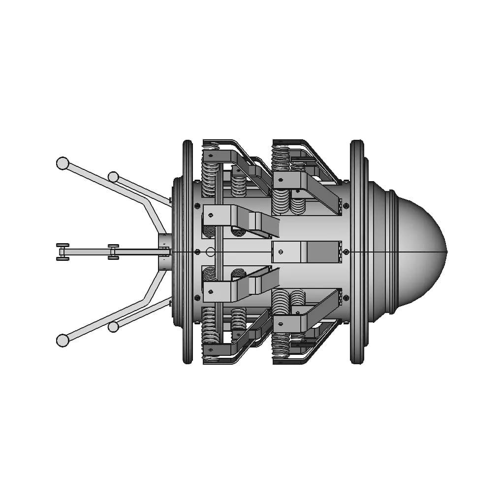 Oil Pipeline Cleaning Robot | High-Quality CAD Model_270_0_degree_snapshot