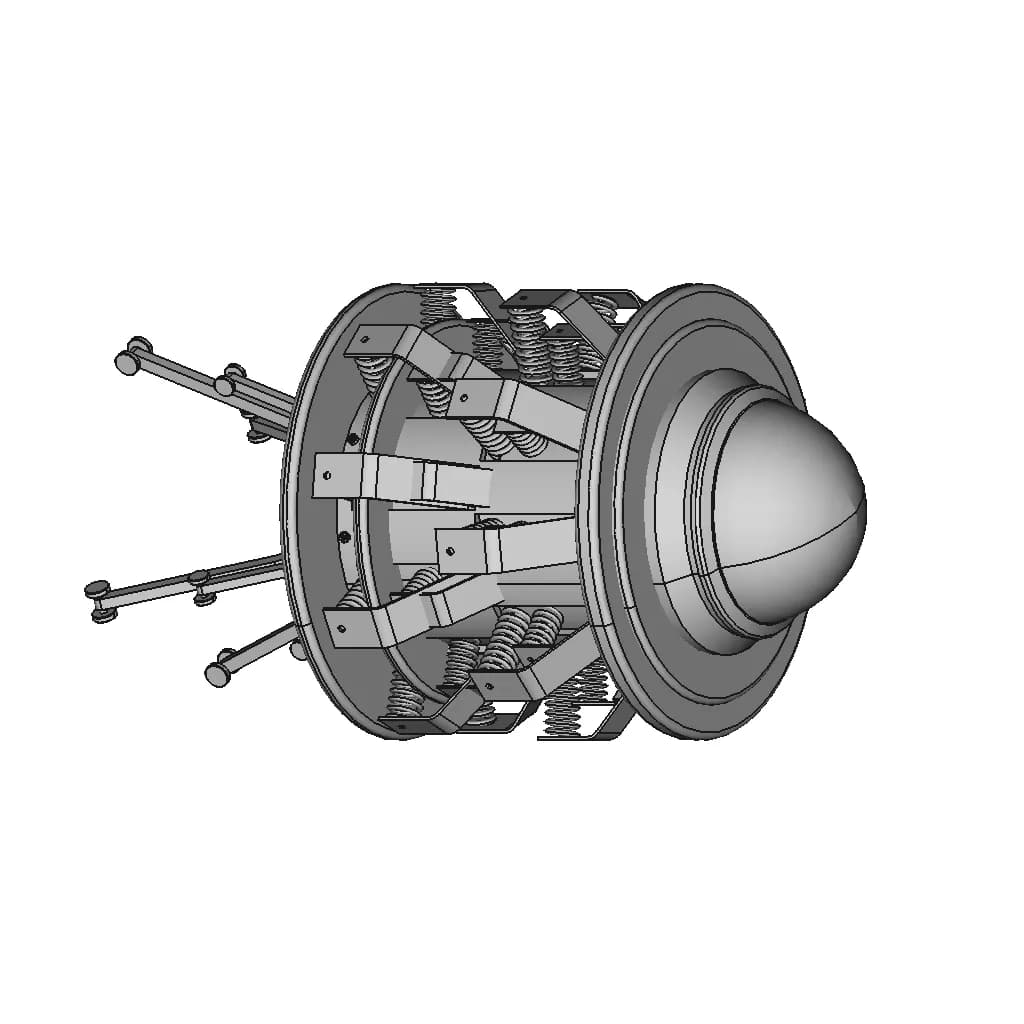 Oil Pipeline Cleaning Robot | High-Quality CAD Model_60_30_degree_snapshot
