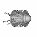 Oil Pipeline Cleaning Robot | High-Quality CAD Model_60_30_degree_snapshot