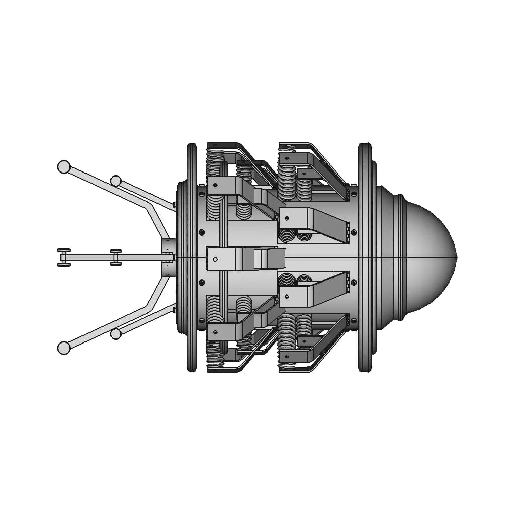Oil Pipeline Cleaning Robot | High-Quality CAD Model_90_0_degree_snapshot