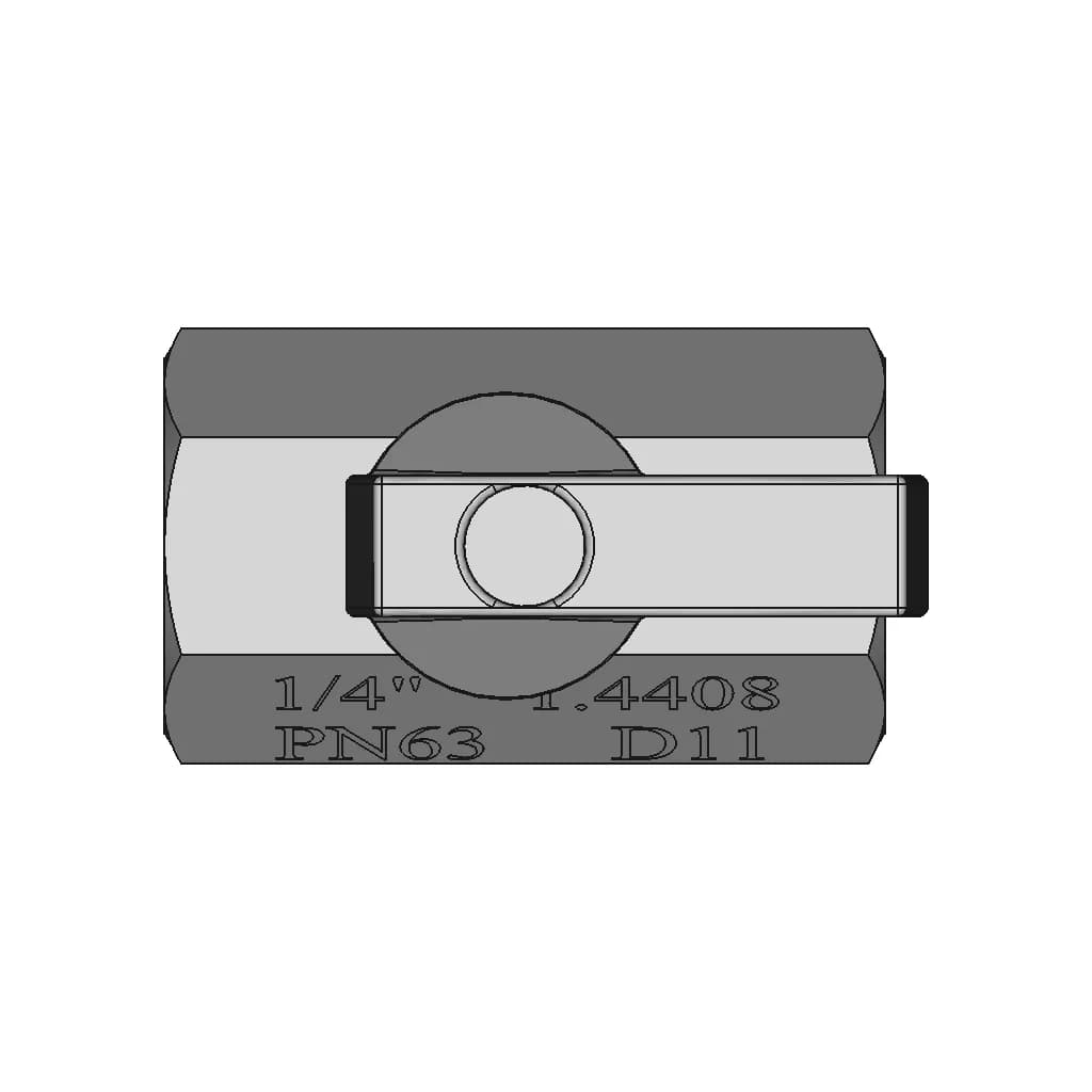 1/4" Ball Valve | High-Quality CAD Model_0_90_degree_snapshot