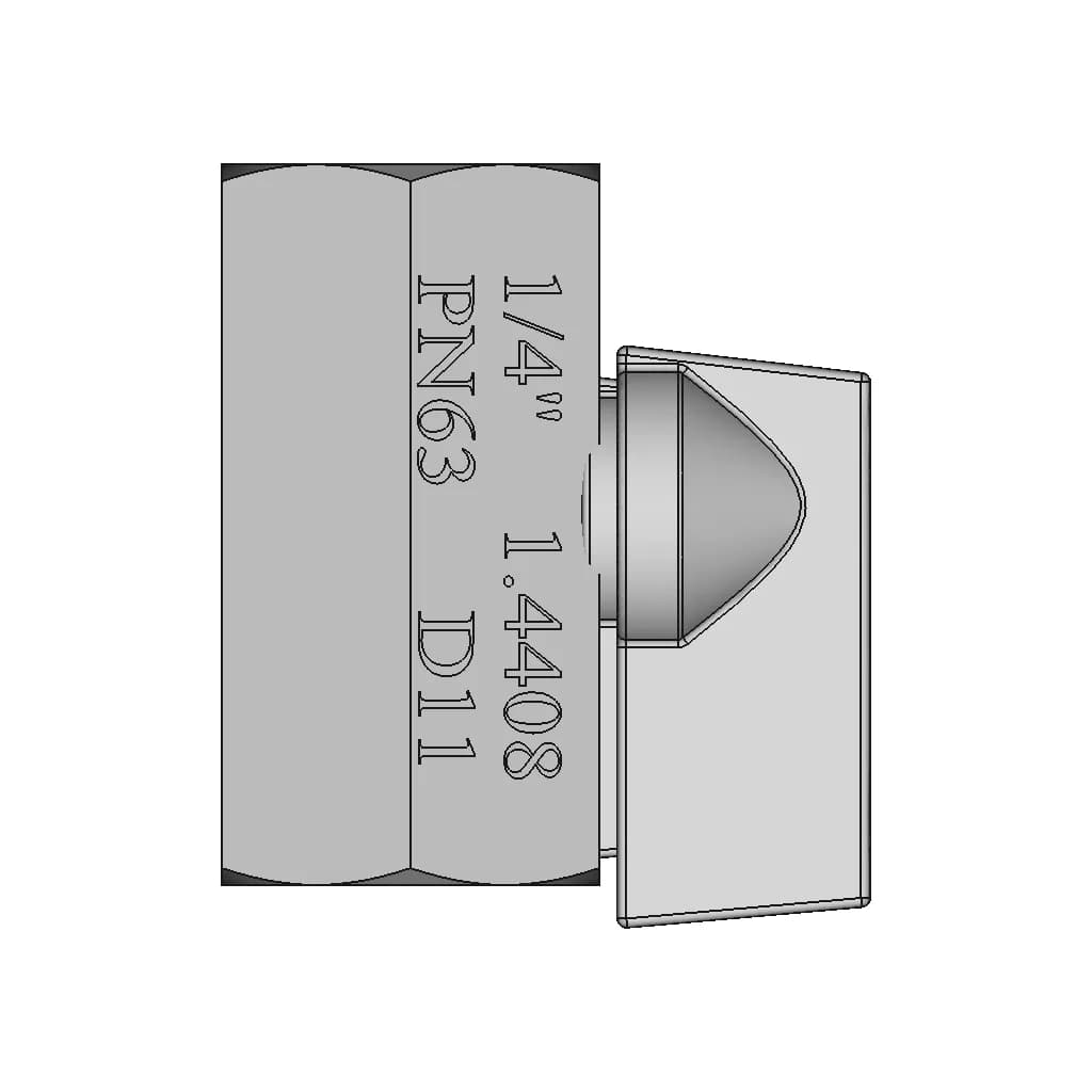 1/4" Ball Valve | High-Quality CAD Model_90_0_degree_snapshot