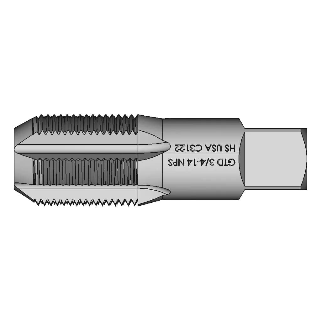 3/4"-14 Npsm Tap | High-Quality CAD Model_0_90_degree_snapshot