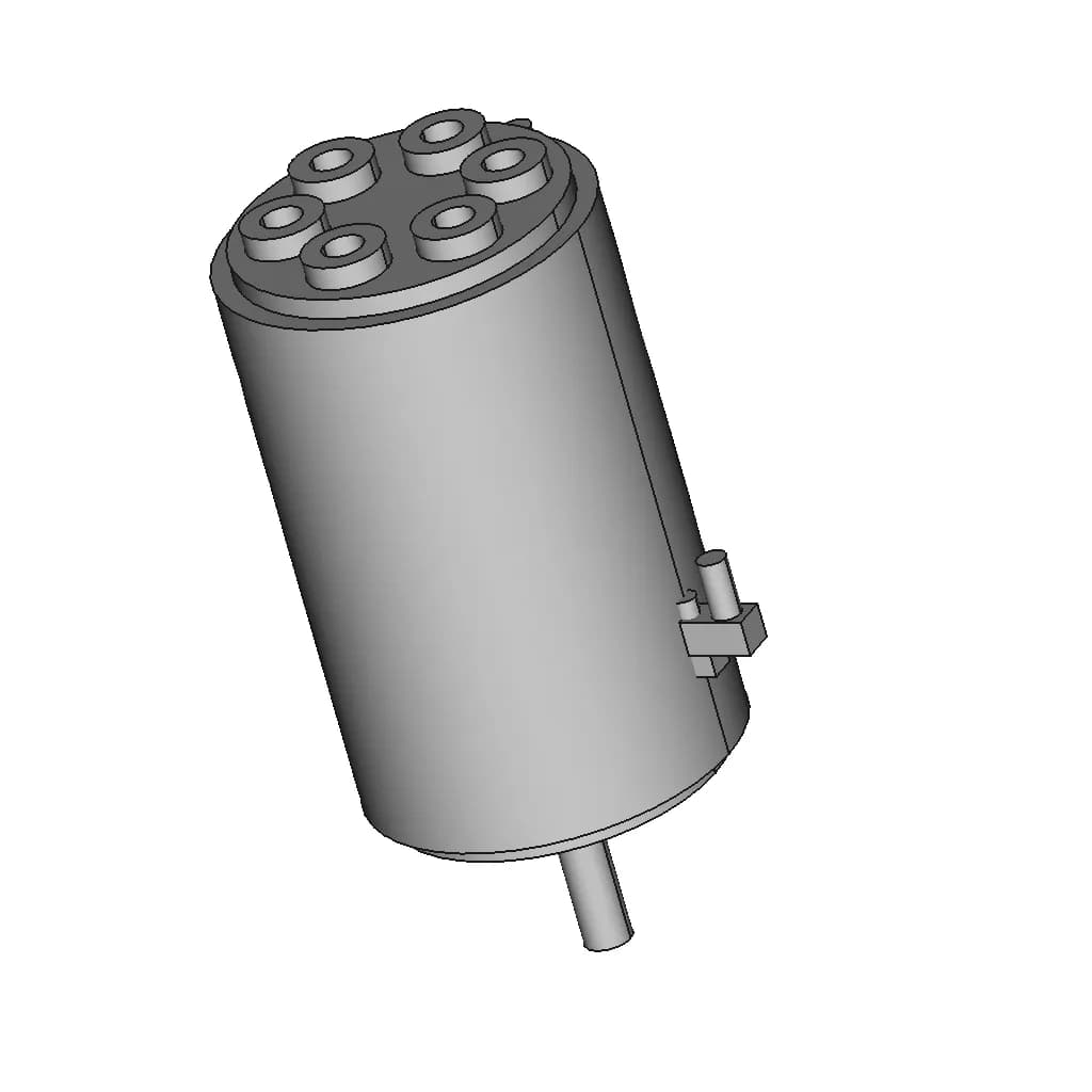 Turnigy Aquastar T20 3T 730Kv/1280Kv Water Cooled Brushless Motor | High-Quality CAD Model_60_30_degree_snapshot