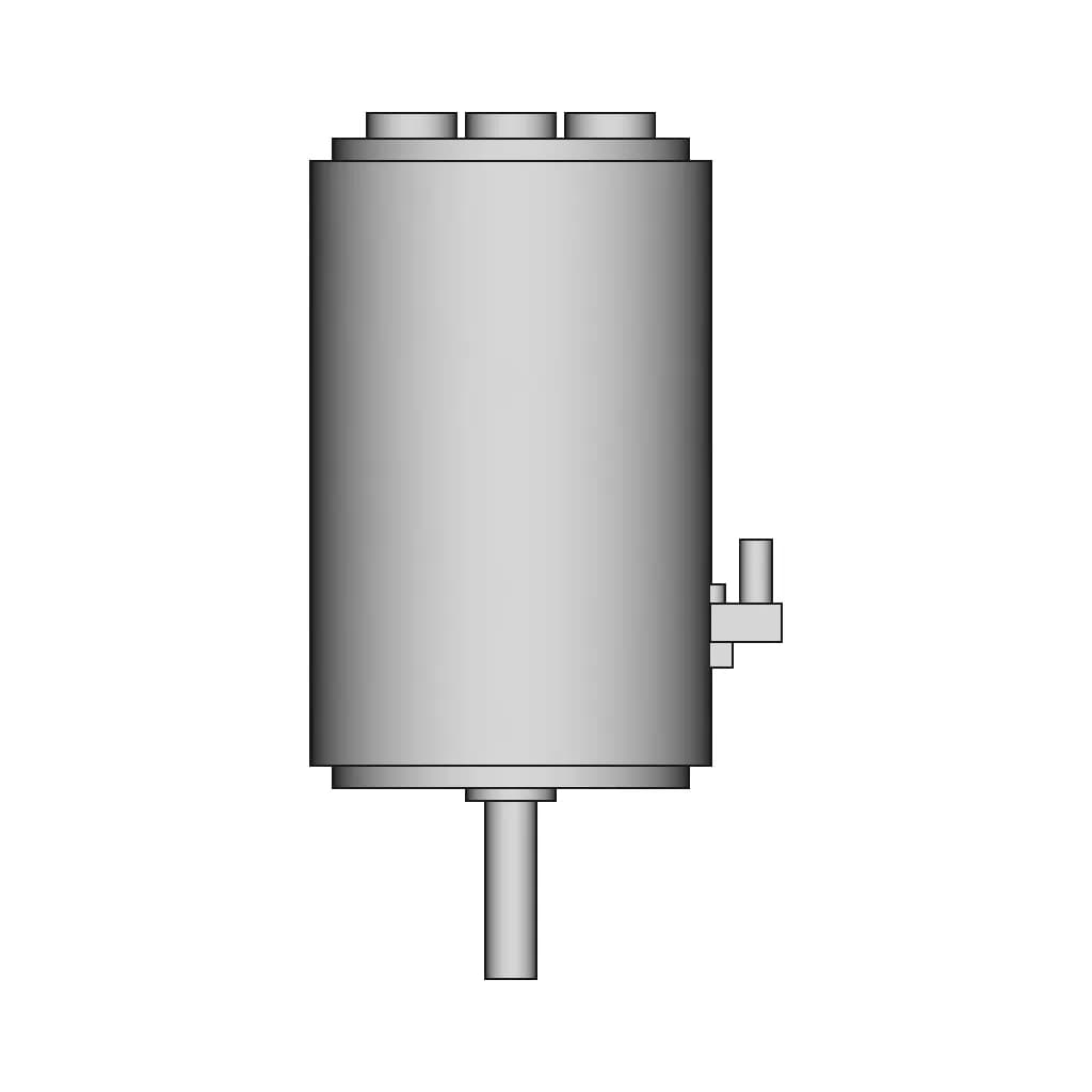 Turnigy Aquastar T20 3T 730Kv/1280Kv Water Cooled Brushless Motor | High-Quality CAD Model_90_0_degree_snapshot