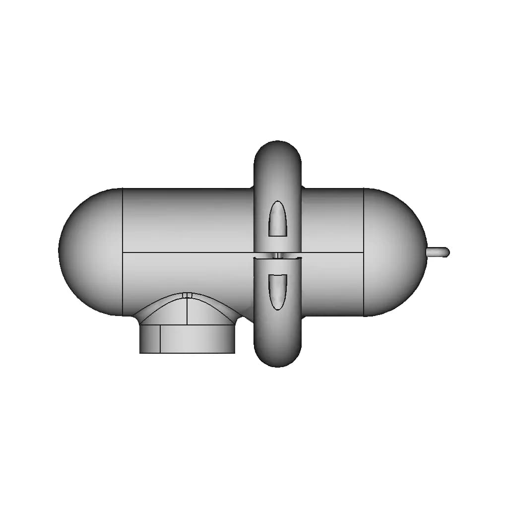 Uderwater Pressure Hausing For Camera "Minion" | High-Quality CAD Model_0_90_degree_snapshot