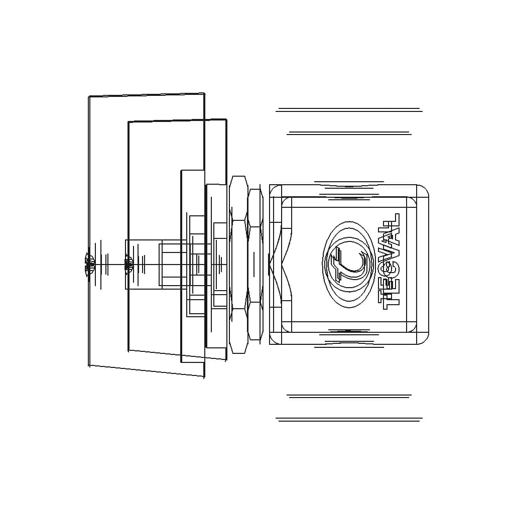Manual Ball Valve 1/4'' Tecval Pn100 Superduplex - Downloadable CAD Representation_0_90_degree_snapshot
