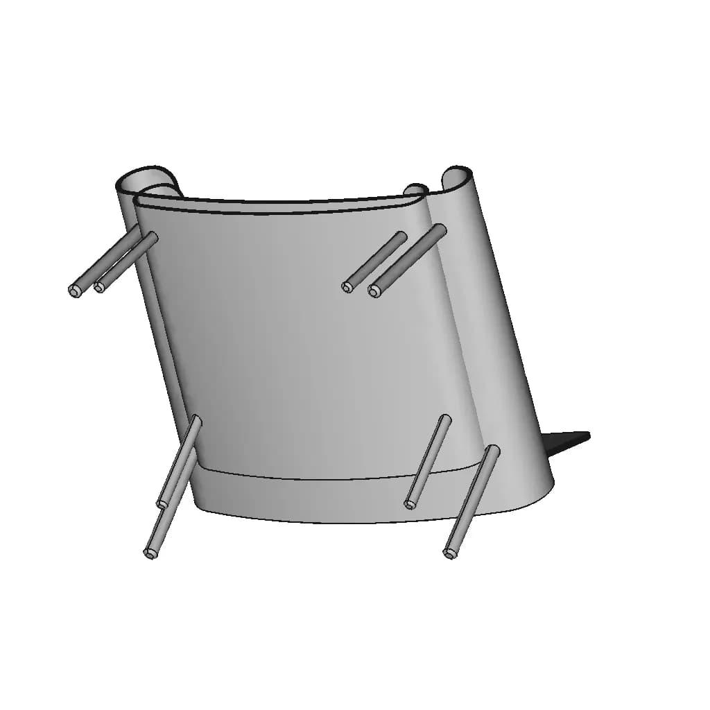 Skrolla Chair - Downloadable CAD Representation_60_30_degree_snapshot