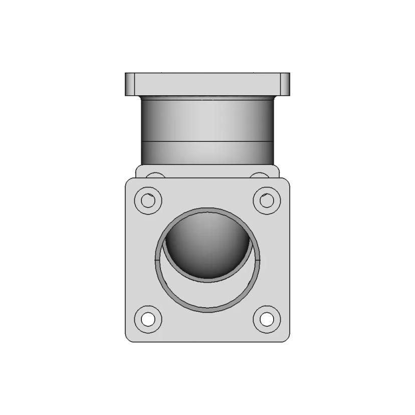 Flanged 90 Degree Elbow | 3D Engineering Design File