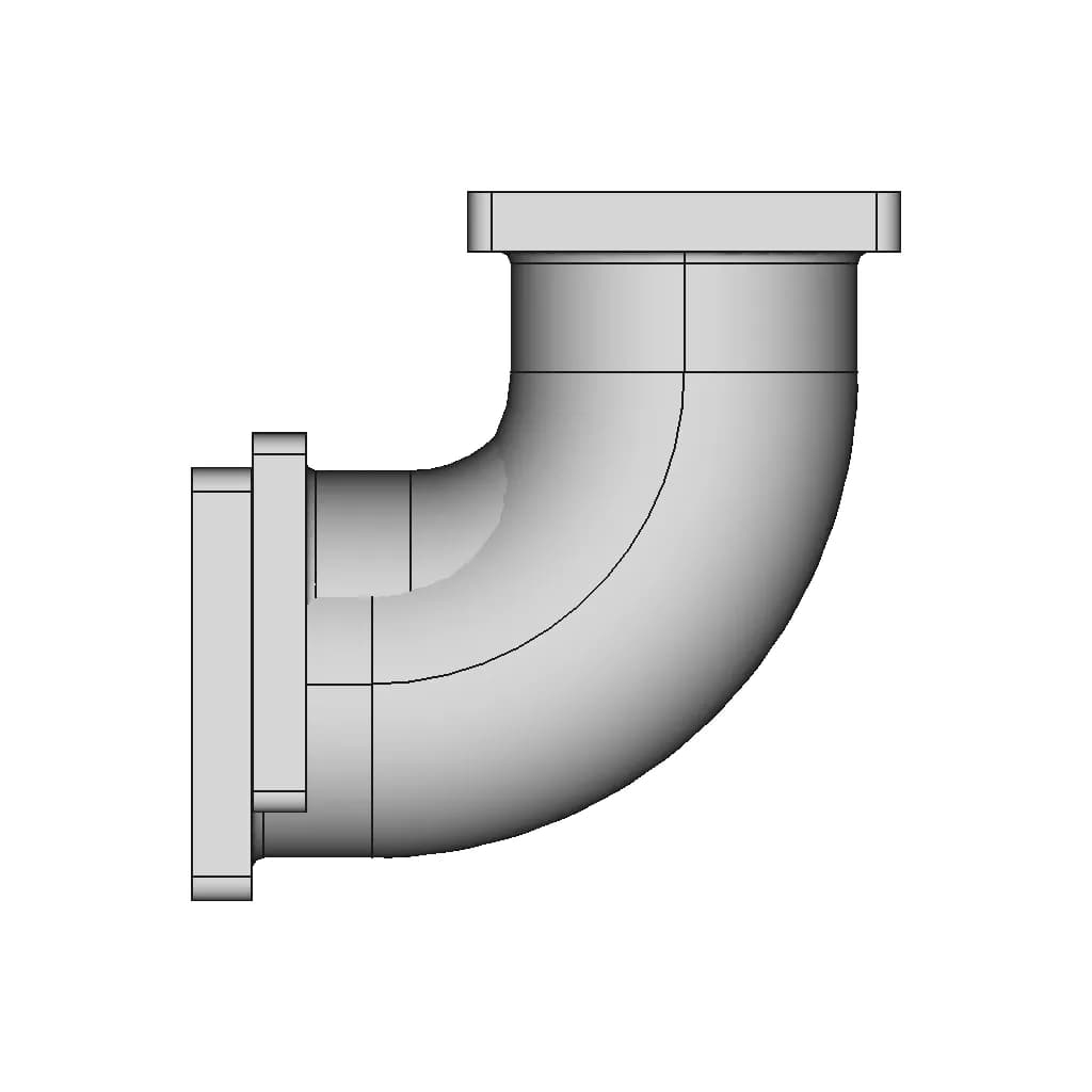Flanged 90 Degree Elbow | 3D Engineering Design File_0_90_degree_snapshot
