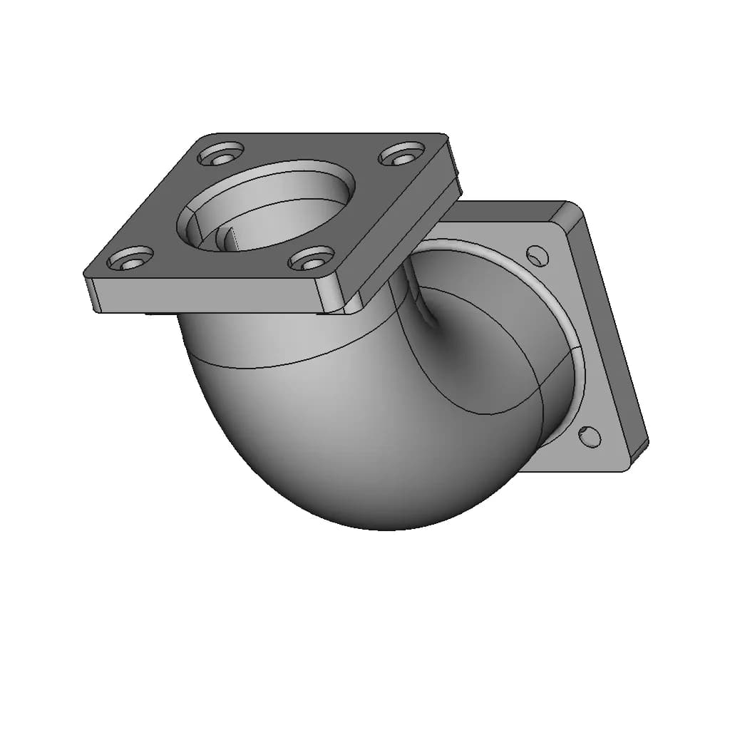 Flanged 90 Degree Elbow | 3D Engineering Design File_60_30_degree_snapshot