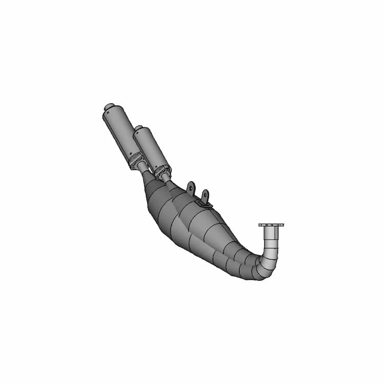 Minarelli Exhaust 70 Racing | 3D Engineering Design File