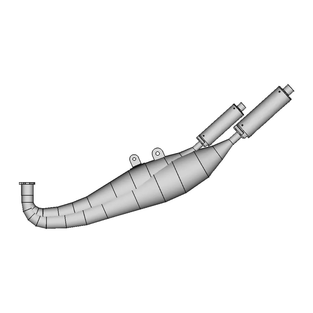 Minarelli Exhaust 70 Racing | 3D Engineering Design File_0_270_degree_snapshot