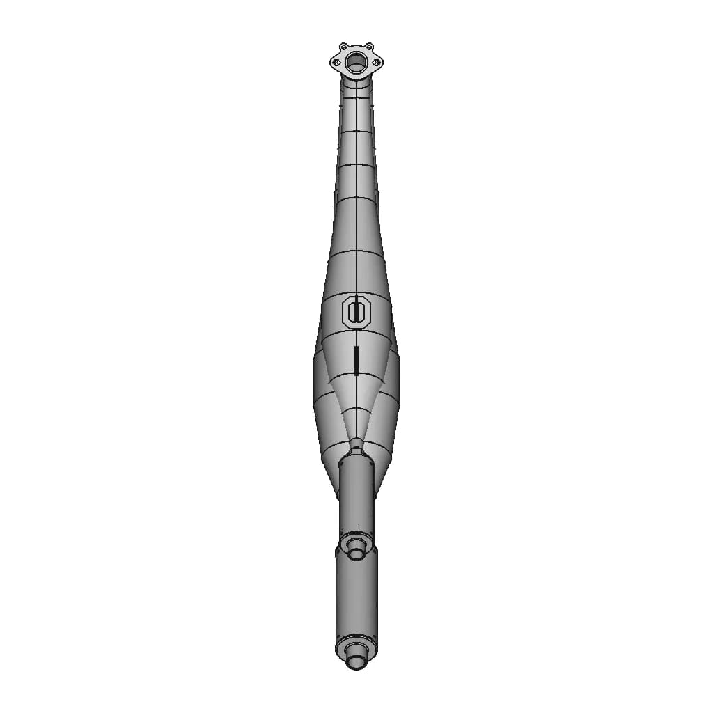 Minarelli Exhaust 70 Racing | 3D Engineering Design File_270_0_degree_snapshot
