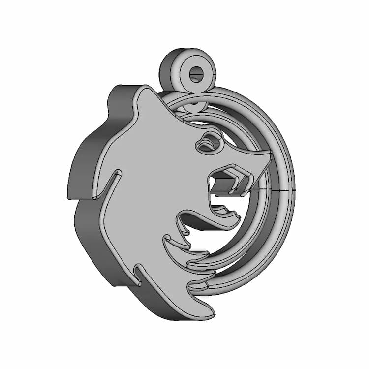 Wolf Necklase | High-Quality CAD Model