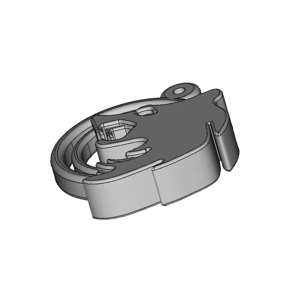 Wolf Necklase | High-Quality CAD Model_60_30_degree_snapshot