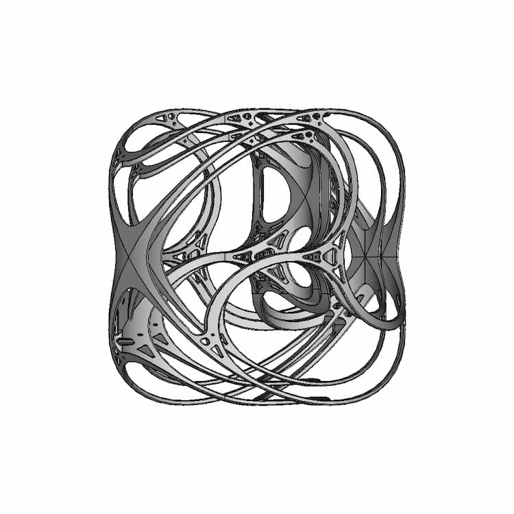 Gankyil Symbol Inspired 3D Shape - Downloadable CAD Representation