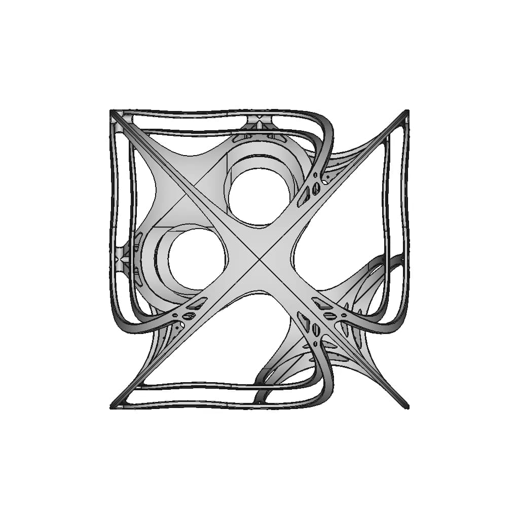 Gankyil Symbol Inspired 3D Shape - Downloadable CAD Representation_0_270_degree_snapshot